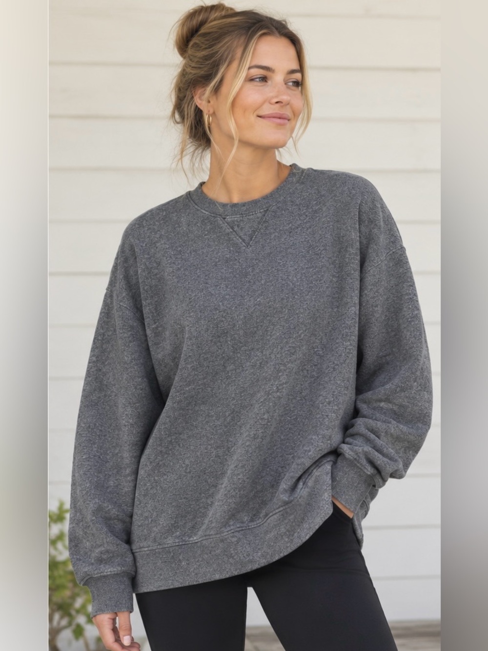 L.L. Bean Men's Crewneck Sweater in Heather Gray